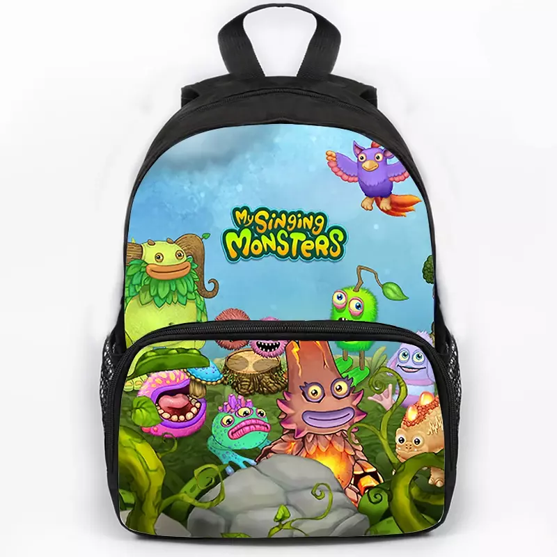 Рюкзак для мальчиков и девочек «Мой Поющий Монстр», школьные ранцы с мультипликационным рисунком, Детский рюкзак, водонепроницаемая сумка для книг, Подарочная сумка для школы
