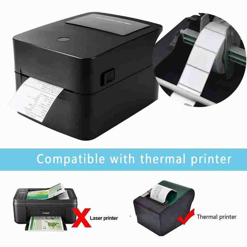 Thermal Labels Green Self-Adhesive Address Shipping Stickers BPA&BPS Free Square Label for Thermal Label Printer-1 Roll 30-100mm