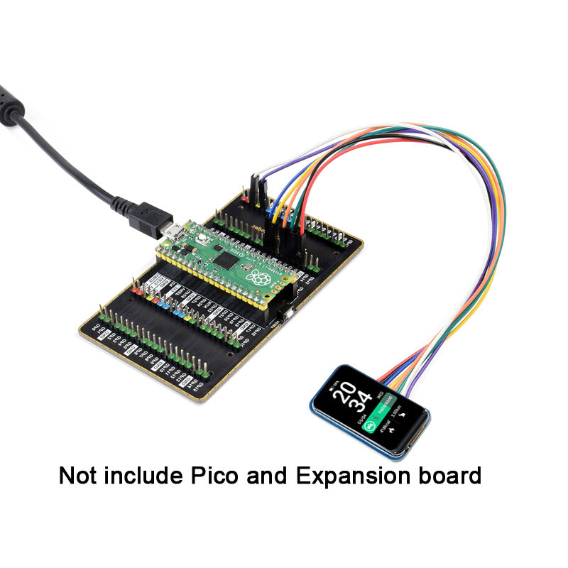 Module d'affichage à coins arrondis LCD de 1.47 pouces SPI, 262K rvb couleurs 172 × 320 pour Arduino STM32 Raspberry Pi Pico