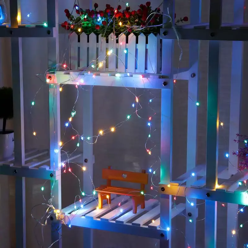 Guirnalda de luces de hadas con USB, cortina de luz de Navidad, decoración navideña, 3M x 2M para vacaciones, Lámpara decorativa de Año Nuevo