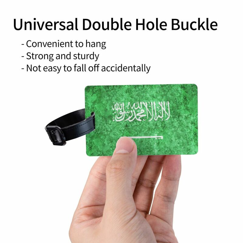 Cool Kingdom of Saudi Arabia Feel-Étiquettes à bagages personnalisées, couverture de confidentialité, carte d'identité nominative