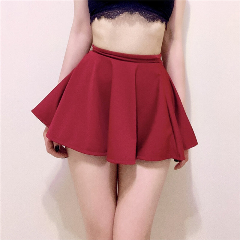 Sexy Micro Mini Skirts for Women Basic Black Shorts Pleated Skirt Girls Dance High Waist A-Line Pleated Skirts