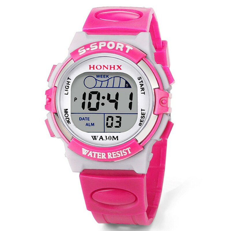 2024 New Fashionwatch For Boy Kids Waterproof Children Boy Lcd Digital Stopwatch Date Rubber Sport Wristwatch Часы Мужские