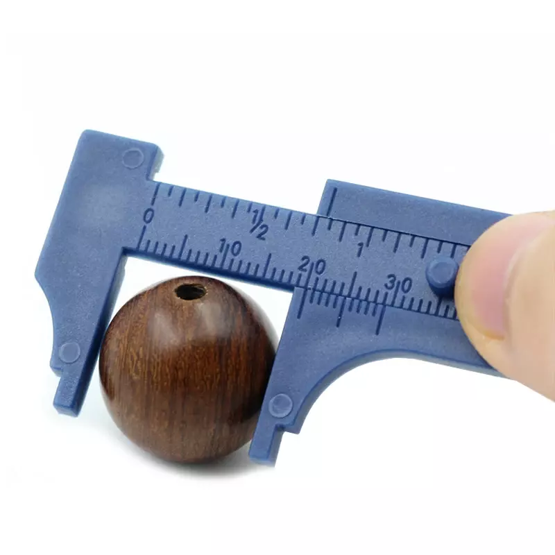 أدوات قياس خفيفة الوزن للمجوهرات ، مقياس ملليمتر ، الفرجار الورني البلاستيكي الأزرق الصغير ، 0-80 جواهر