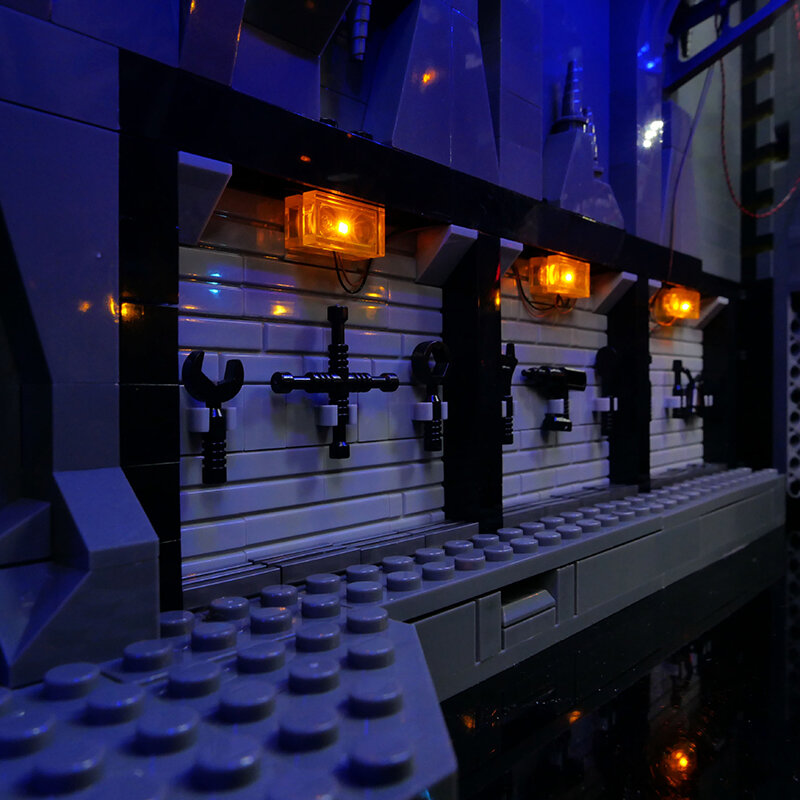 Kit de luz LED para lego Batcave, Shadow Box, Building Blocks, Brinquedo de tijolo, apenas luz LED, sem modelo de blocos 76252