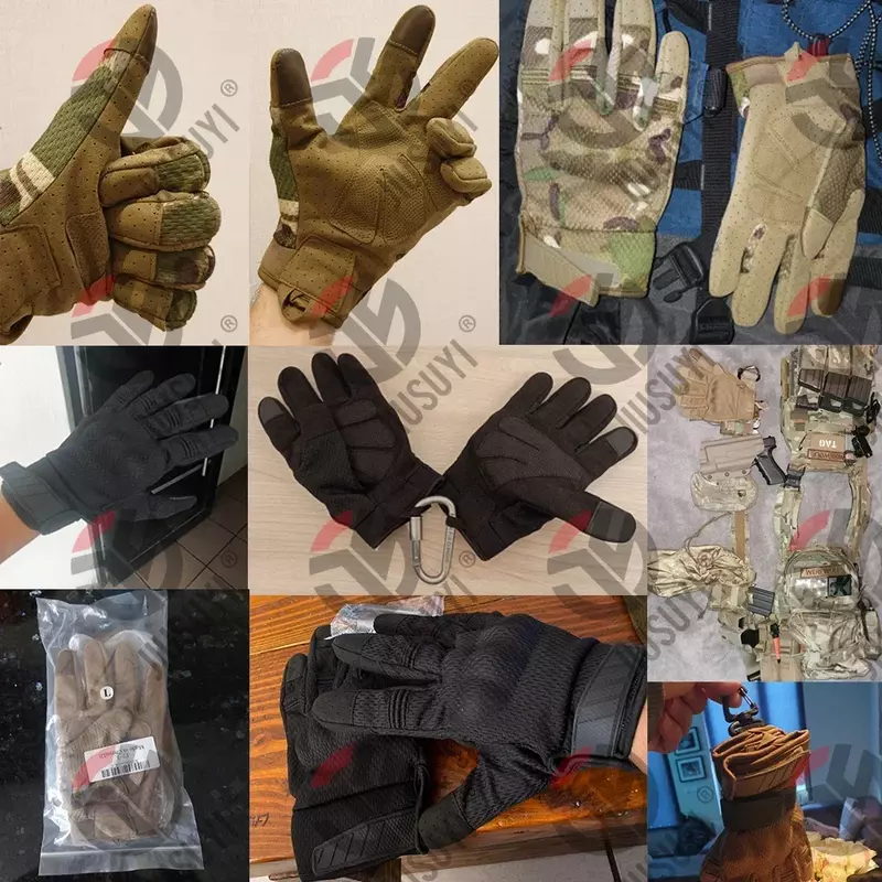 Guantes tácticos Multicam de camuflaje para pantalla táctil, manoplas de dedo completo, ejército militar, Airsoft, Paintabll, tiro, conducción, trabajo, protección