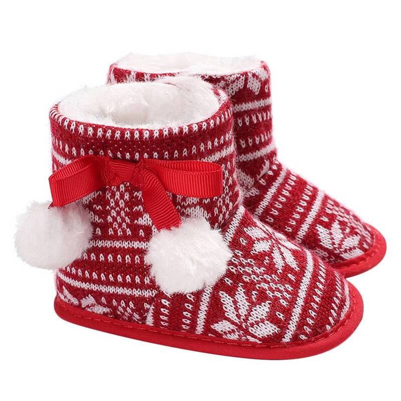 Sapatos de bola Pom Pom para bebês infantis meninas e meninos, botas quentes, primeiros caminhantes, sapatos de criança, botas de inverno