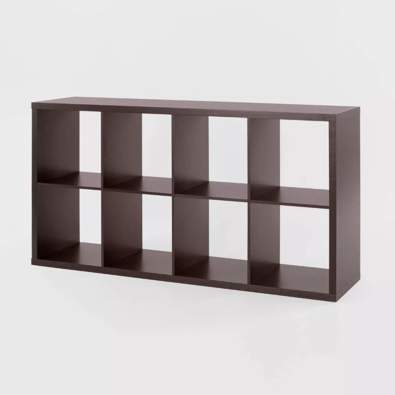 Storage Shelf Organizer Bookshelf, Montagem fácil, 8 Cube