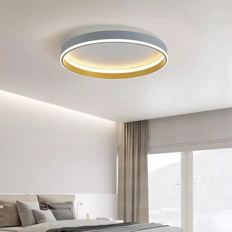Современные Круглые лампы для потолка для спальни, гостиной, столовой, ванной