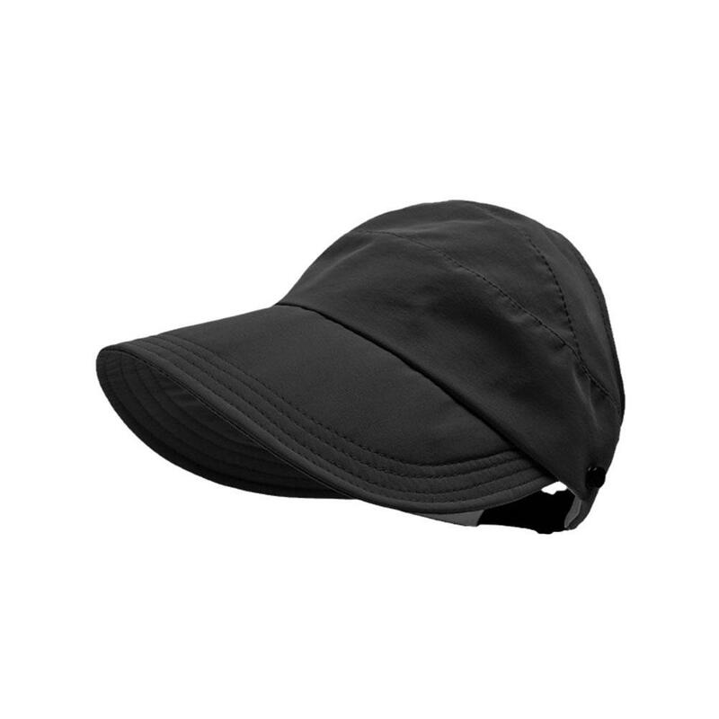 Cappello estivo di protezione UV berretto da pescatore con coulisse regolabile cappelli da sole larghi protezione visiera per cappello pieghevole a tesa di sole visiere portatili C4I7