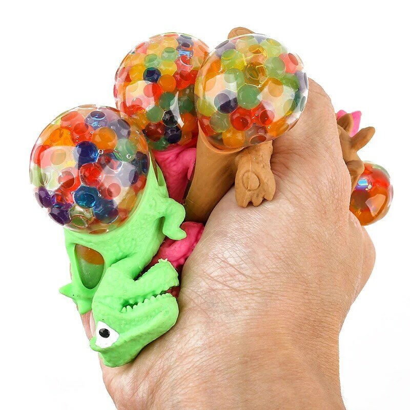 Bolas De Uva Modelo De Dinossauro, Bola De Mão De Alívio De Estresse, Brinquedo Sensorial Divertido Squeeze, Brinquedo De Descompressão