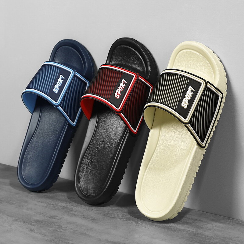Men's Slippers EVA Bathroom Non-slip Quick-drying Indoor Casual Shoes Breathable Beach Shoes Sandals Hard-wearing