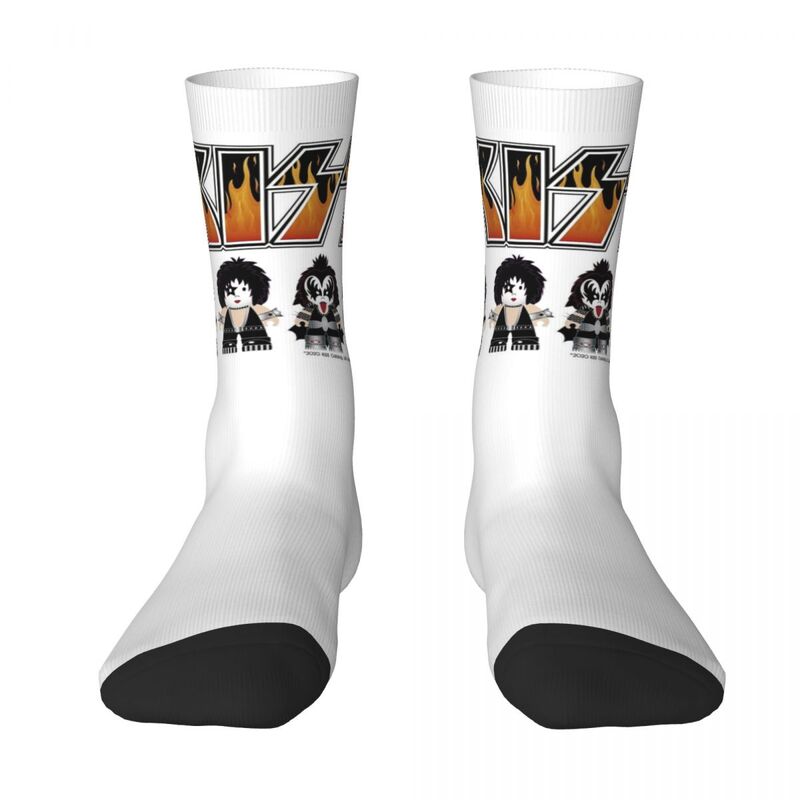 Kiss Band - Logo Characters Meias para homens e mulheres Harajuku, meias absorventes de suor, para todas as temporadas, acessórios longos, presentes