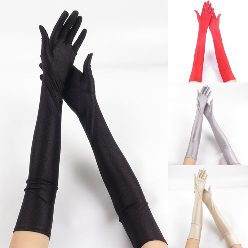 Women Opera Elbow Long Gloves Sexy Thin Breathable Protection Driving Girl Club Party Prom Dancing Dress Glove Long Sleeve G110