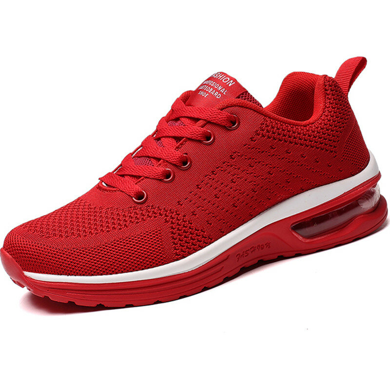 Zapatillas de correr transpirables Unisex, zapatos deportivos de marca para mujer, cojín de aire para exteriores, zapatos de Fitness de encaje ligero, talla grande 35-47, 2021