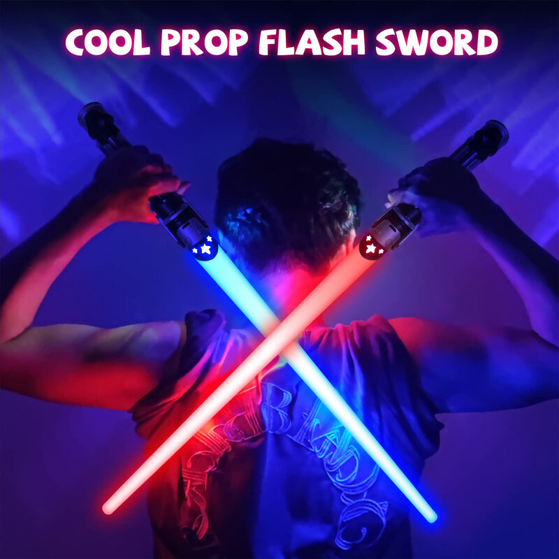 Mainan teleskopik keren, mainan pedang Cool is menyala dalam gelap untuk anak laki-laki dan perempuan