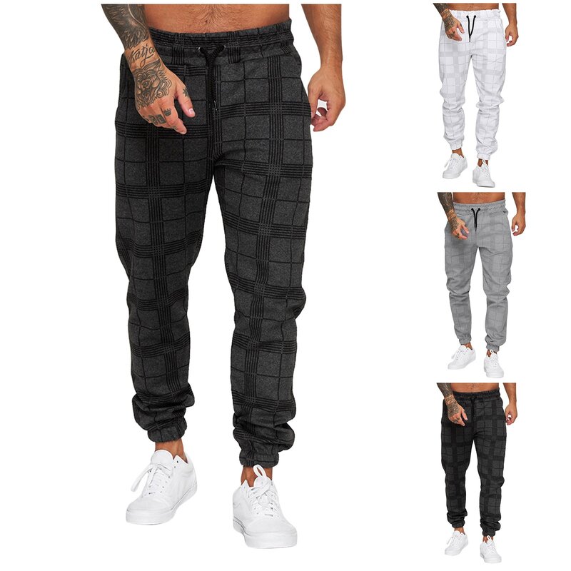 Cotton Harem Pants Men Solid Elastic Waist Streetwear Joggers 2024 New Baggy Drop-crotch Pants Casual Trousers Men Streetwear