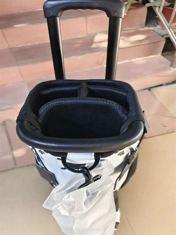Nowy torba do golfa z kołem pasowym PU wodoodporny Unisex o lekkiej pojemności duży pręt torba do golfa