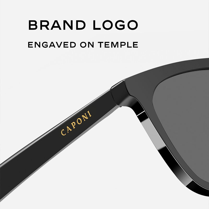 CAPONI – lunettes de soleil en acétate pour femmes, classiques, de styliste, en Nylon de haute qualité, Protection UV400, nouvelle collection 2022, CP7559