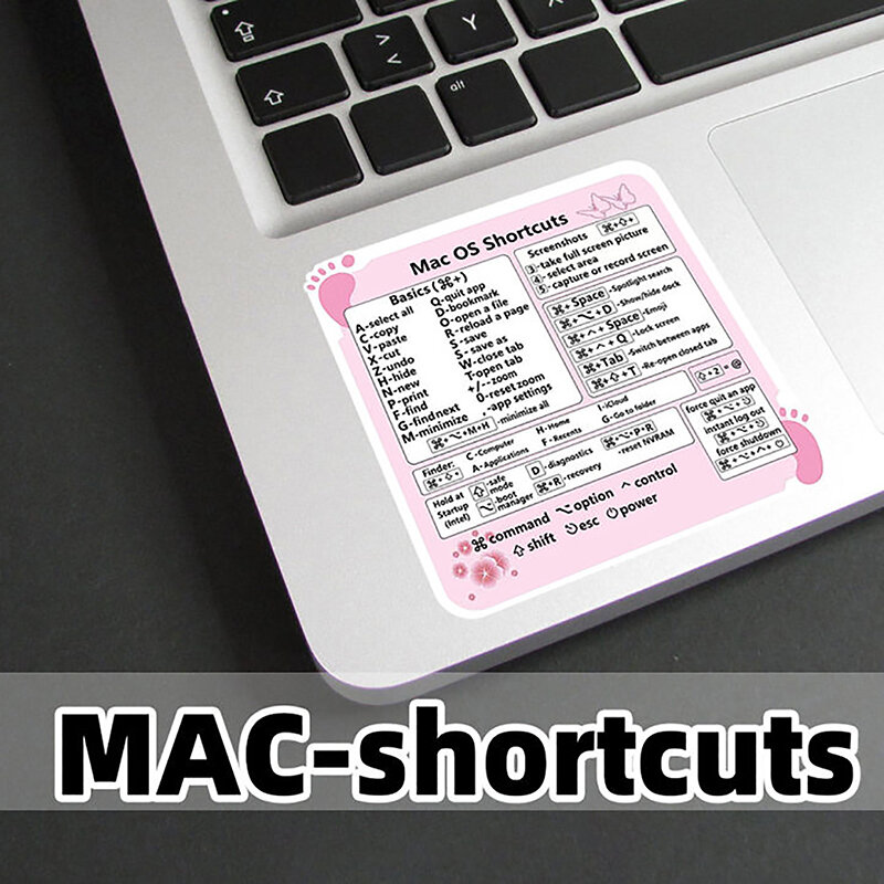 Computer Reference Keyboard Shortcut Stickers Adhesive ForWindows PC Laptop Desktop Short Cut Sticker for Mac Common Word Excel