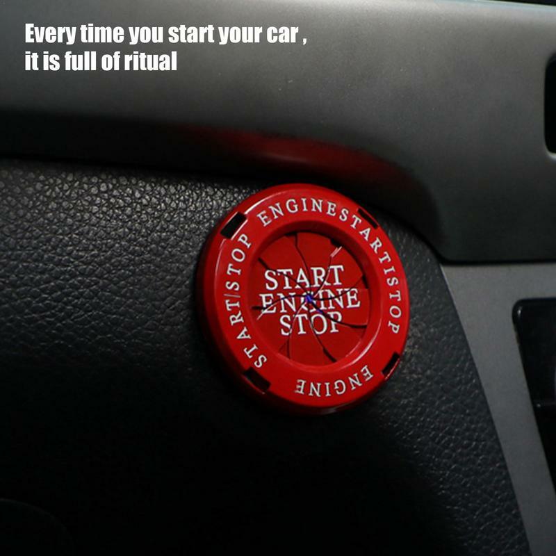 Push Start Button Cover Anti-Scratch Auto Startup Button Protective Shell Push To Start Button Protector Auto Interior Ignition
