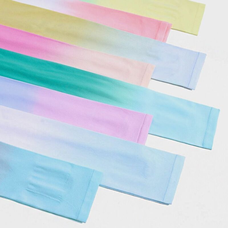 Gradient Color Summer Ice Silk Sunscreen Sleeves Unisex Outdoor Driving Cycling Sports Breathable Sun Protection Thin Long Glove