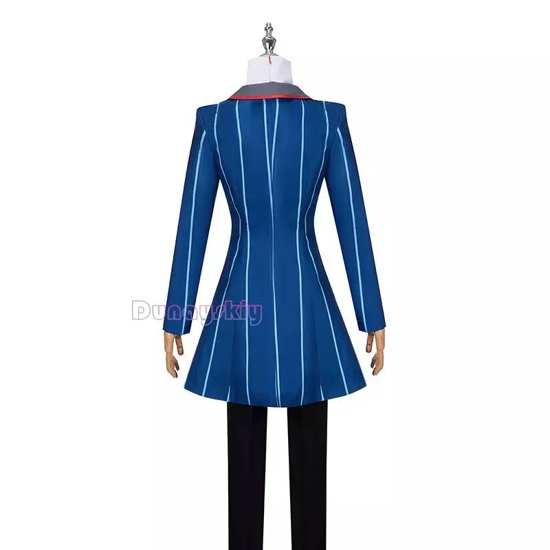 Hazbin Cosplay Hotel Vox Cosplay Costume Uniform Suit Outfit Men Halloween Carnival Christmas Costumes Blue Red Suit Cosplay