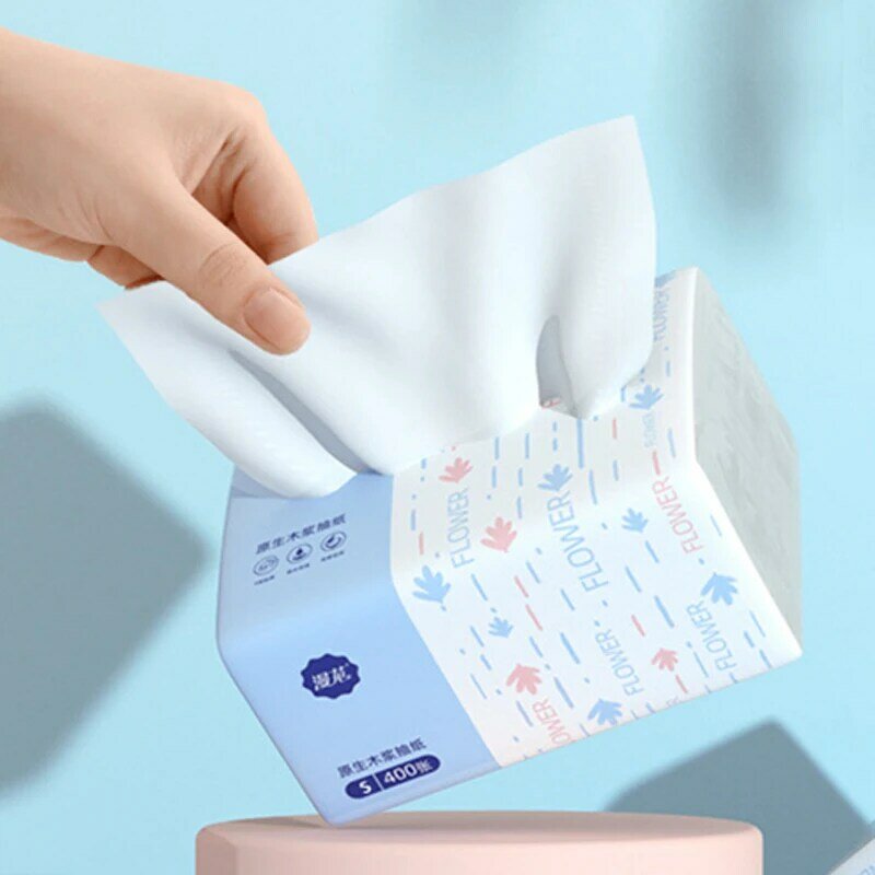 1 opakowanie/400 warstw papierowych ręczników papierowych z pierwszego tłoczenia papieru z pulpy drzewnej 4-warstwowe zagęszczone serwetki chusteczka higieniczna fabrycznie hurtowe przyjazne dla środowiska