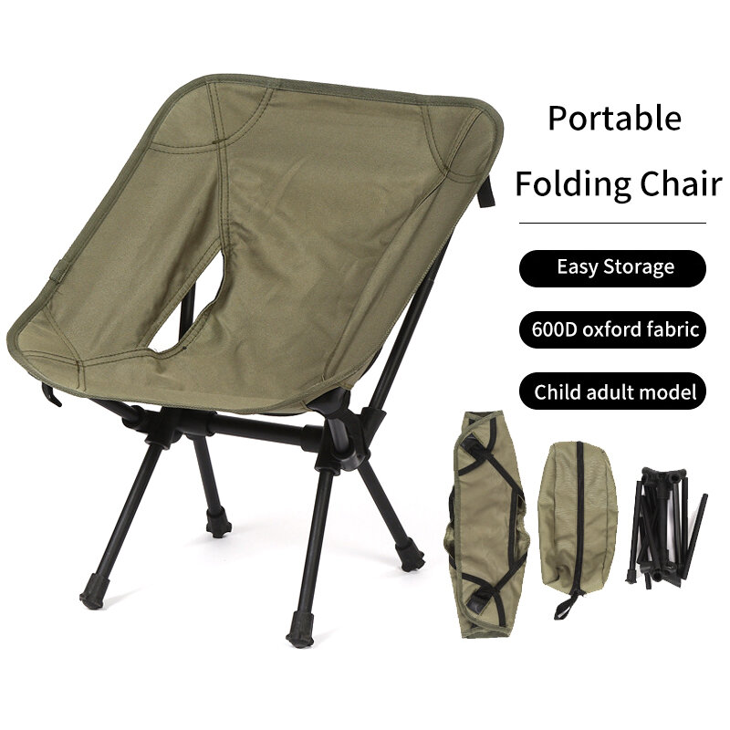 Outdoor Camping Folding Chair Simple Super Light Chair Portable Gardren Furniture Beach Fishing BBQ Hiking Picnic Seat Tools