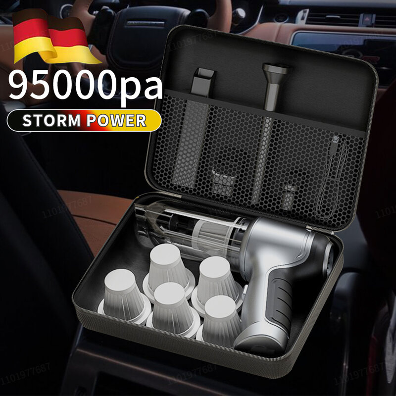 95000Pa Draadloze Draagbare Stofzuiger Auto Stofzuiger Handheld Mini Forcar Thuis Desktop Toetsenbord Schoonmaken Draadloze Cleaner