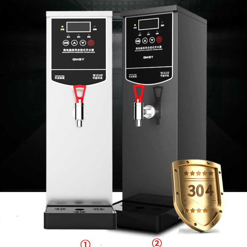 ชานมเครื่องทำน้ำอุ่นไอน้ำร้อนไฟฟ้า220V/1500W สำหรับใช้ในร้านกาแฟ35L เครื่องทำน้ำอุ่นอัตโนมัติ