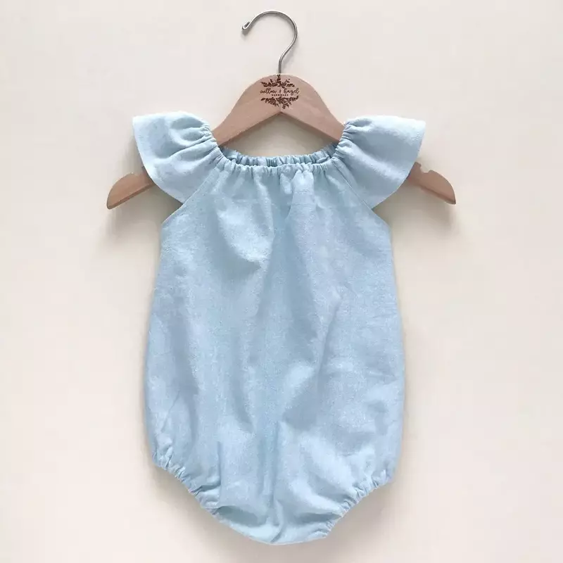 女の赤ちゃんのためのノースリーブの綿のジャンプスーツ,新生児のためのシンプルなロンパース,無地,夏