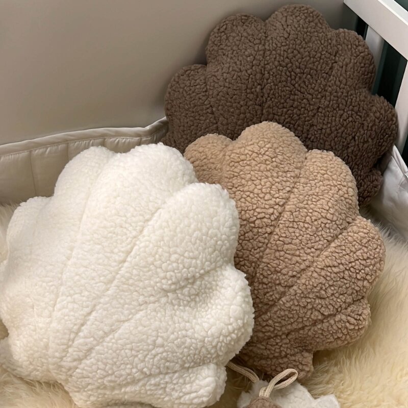 New Plush Shell Shape Baby Pillow Newborn Photography Props Posing Pillow Cute Furry Cushion for Baby Studio Photo Shooting