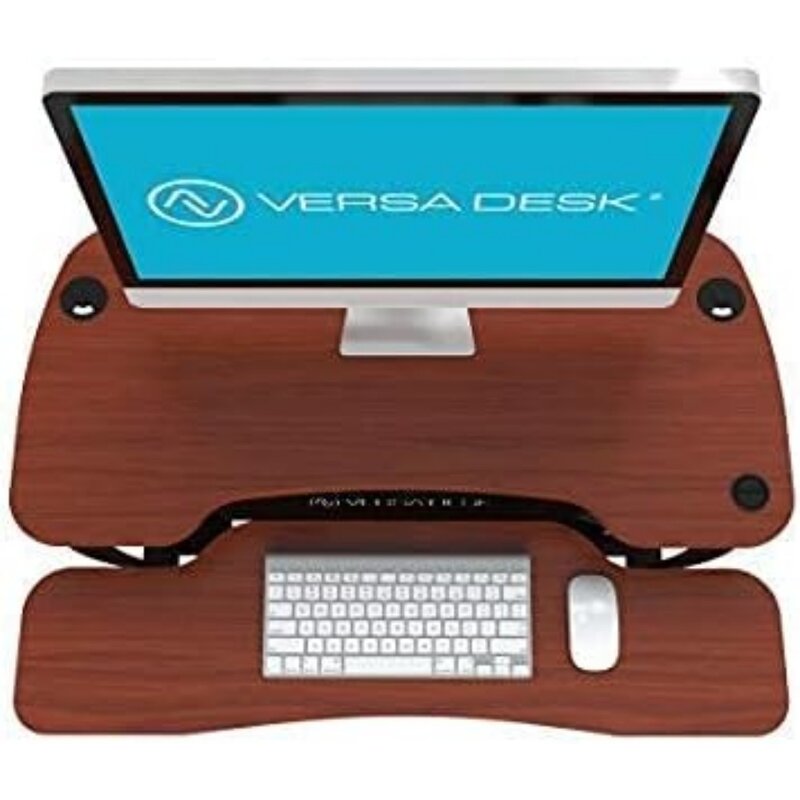 Convertidor de escritorio de pie PowerPro, elevador de escritorio eléctrico de altura ajustable, 36 pulgadas, con bandeja para teclado