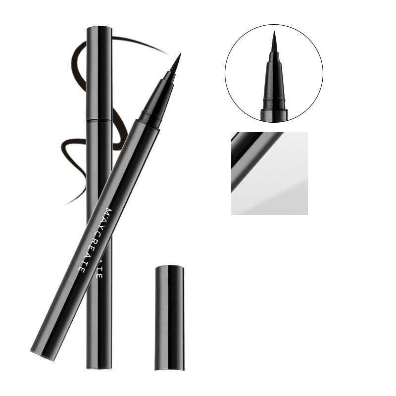 Eyeliner Makeup Quick Drying Waterproof One Stroke Molding Long Lasting Cosmetics Smooth  Easy To Color Suitable for Beginners