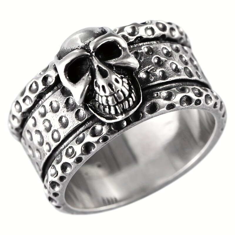 Snake pattern skull Thai style trendy male street hip-hop open ring European style creative personality female couple jewelry