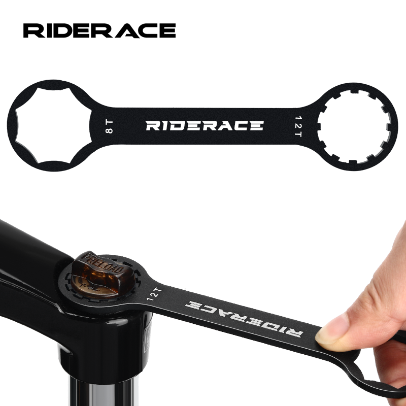RIDERACE Bicycle Front Fork Wrench Spanner For Suntour XCM XCR XCT RST Mountain Bike Suspension Cap Removal Installation Tool