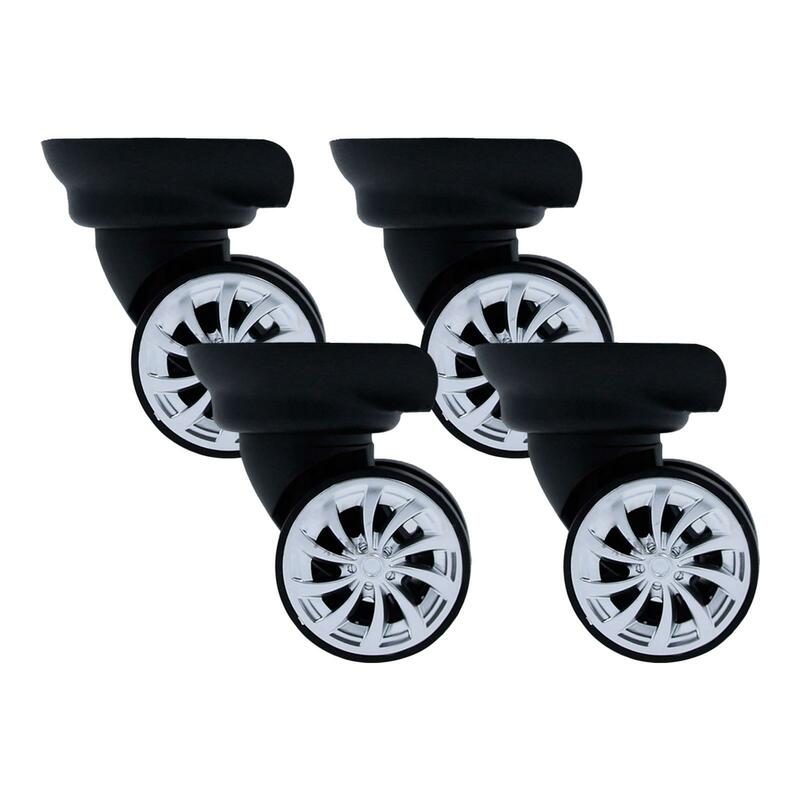 4x Luggage Suitcase Wheels PP Pet Easy to Install Repair Parts Flexible Spare Parts Suitcase Parts Swivel Wheels Replacement