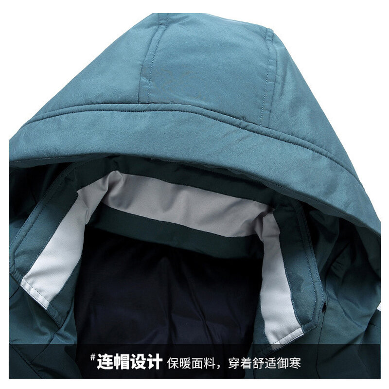 남성용 한국 스타일 다운 재킷, 중간 길이 슬림핏 후드, 트렌디 브랜드, 두꺼운 면 패딩 코트, 따뜻한 겨울, 2023 신상