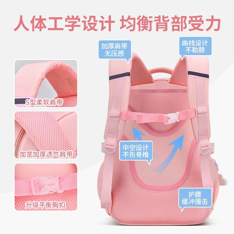 Nowy typ lekki plecak szkoły dziewczyny podstawowej plecak dziecięcy o dużej pojemności ochrona kręgosłupa hurtowo wodoodporna