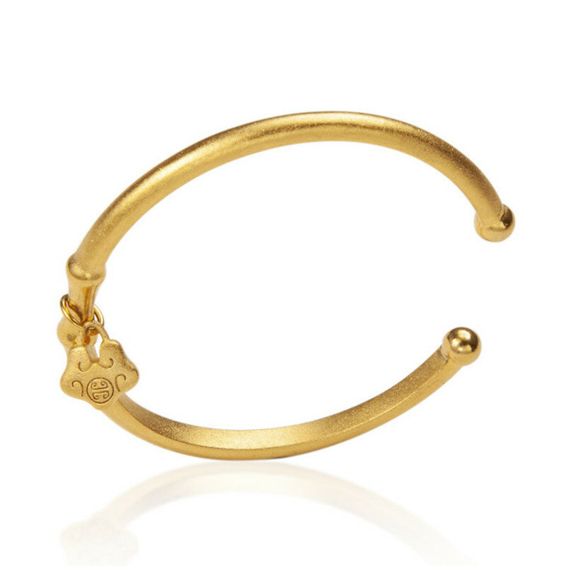 Braccialetto in oro imitazione etiope africano Heritage Ruyi apertura glassato Fortune Lock bracciale da sposa regalo di gioielli per ragazza