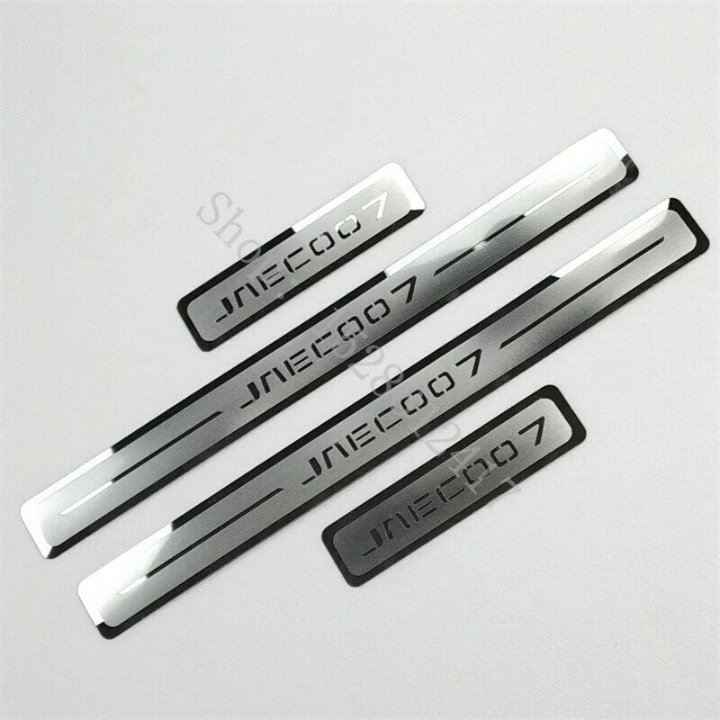 for Chery Jaecoo7 2023 2024 Door Sill Scuff Plate Guard Stainless Steel Kick Pedal Sticker Car Styling Accessories