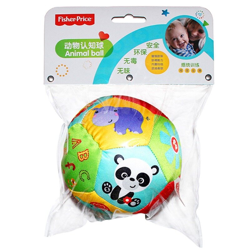 كرة خشخيشة من القماش الناعم للطفل ، كرة لعب محشوة بجرس ، ألعاب تفاعلية للحيوانات الكرتونية ، ألعاب تعليمية ، 0-12 شهرًا