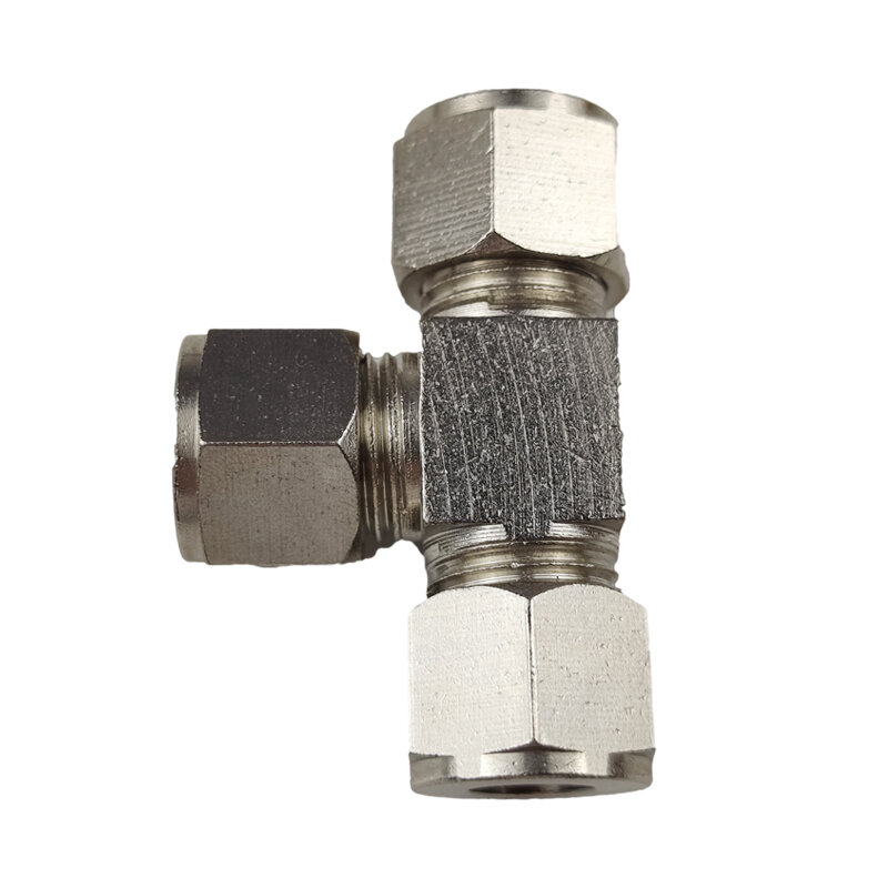 1 Pcs Tube Fitting TEE Union Reducing Connector 3/8 Inch 3000psi Copper Brass Material Fitting