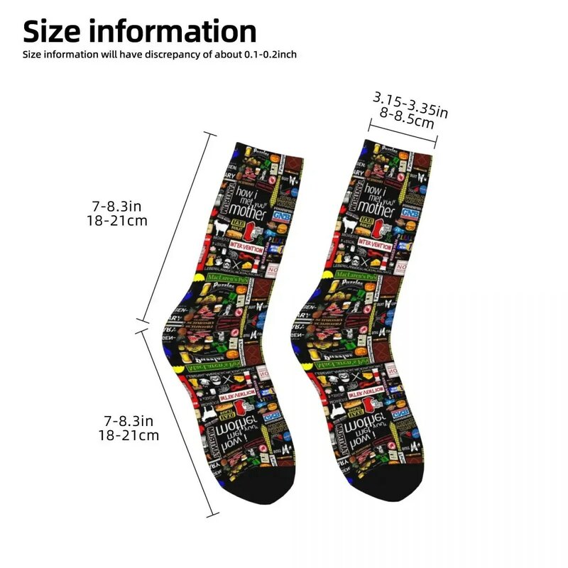 How I Met Your Mother Collage Poster Iconographic - Infographic Socks Stockings All Season Long Socks Unisex Birthday Present