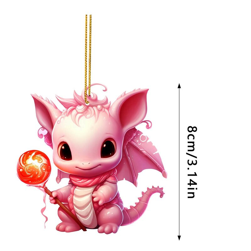 Cute Dragon Statue Ornaments Pendant Holiday Decoration Pendants Party Supplies Gift Interior Decorations Pendants Decorating