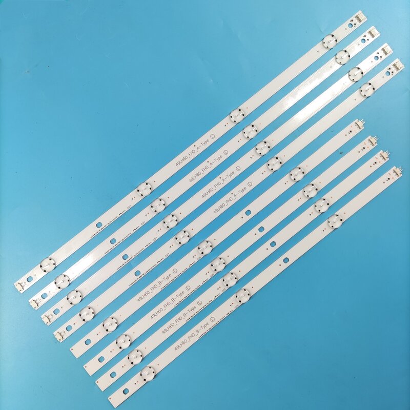 8 buah strip lampu latar LED untuk LIG 4949lh604 strip strip b strip b 490b5 HC490DUN-ABRR1-211