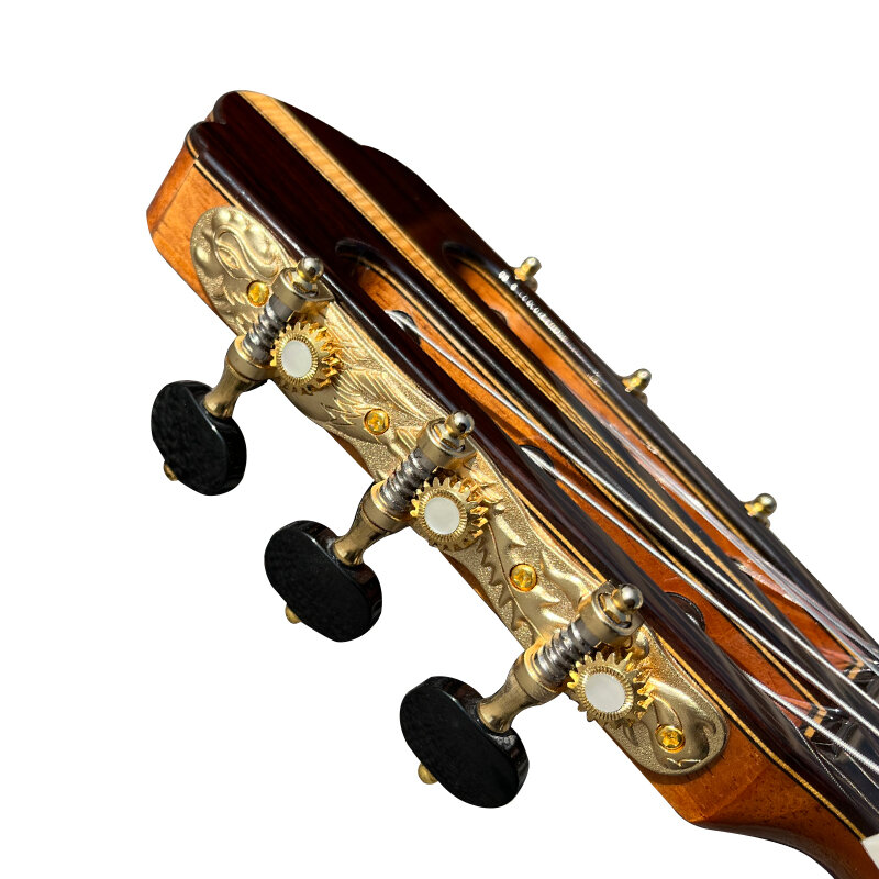 Ziricote master luthier guitarra de concierto clásica de doble tapa, 39 pulgadas