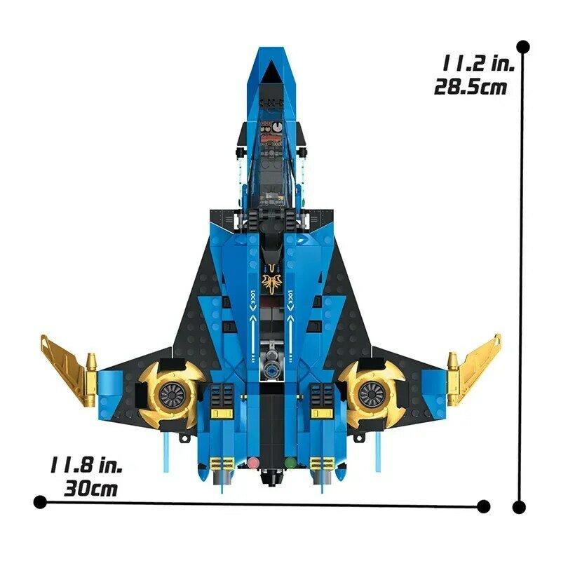 524pcs Jay Storm Fighter Building Blocks Jet Flying Machine 06096 Bricks Compatible 70668 Toys for Children Christmas Gifts