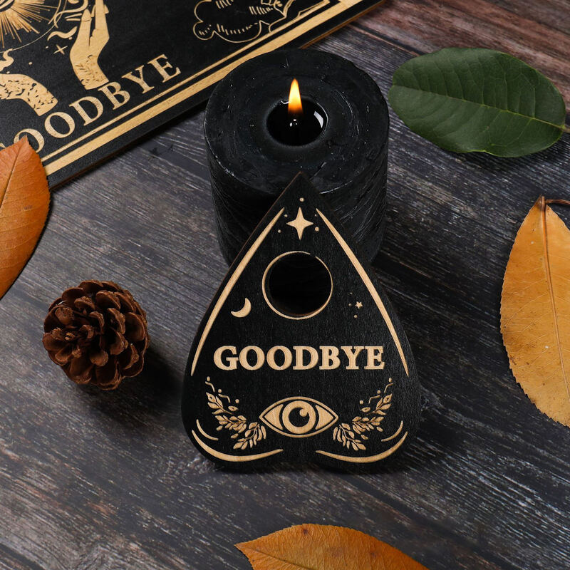 Papan Pendulum kayu 12 inci papan Ouija papan pesan tidak simetris Kit papan Pendulum penyihir # WO